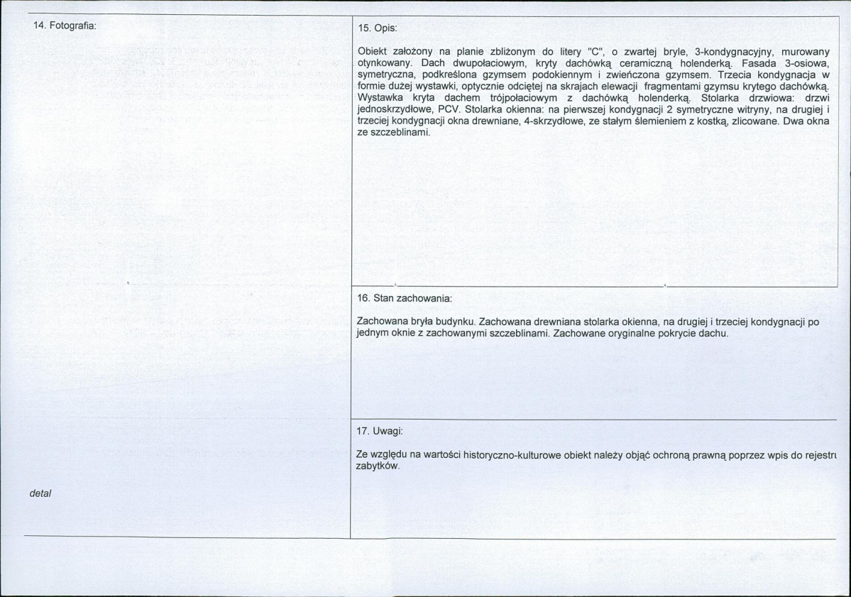 Karta obiektu niewpisanego do rejestru, skan nr 2