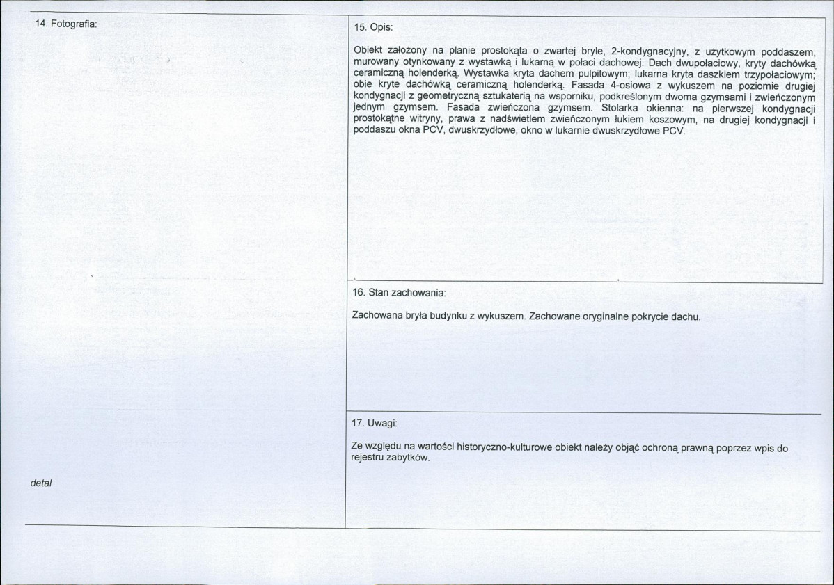 Karta obiektu niewpisanego do rejestru, skan nr 2