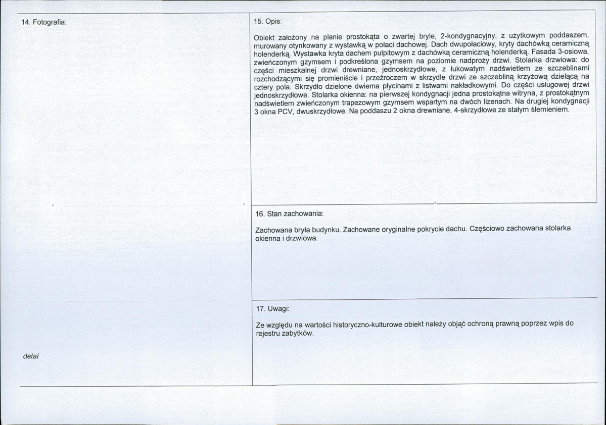 Karta obiektu niewpisanego do rejestru, skan nr 2
