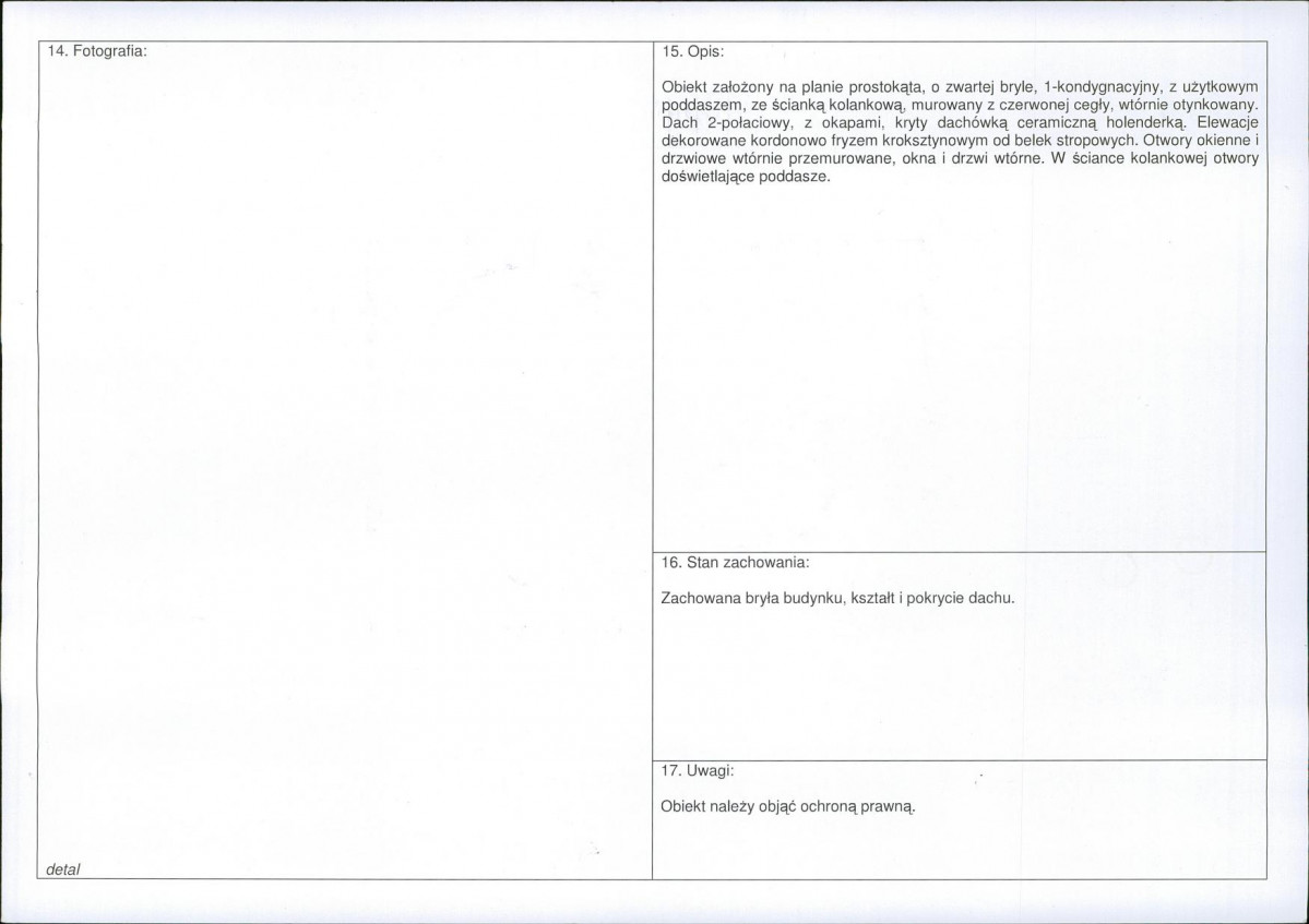 Karta obiektu niewpisanego do rejestru, skan nr 2