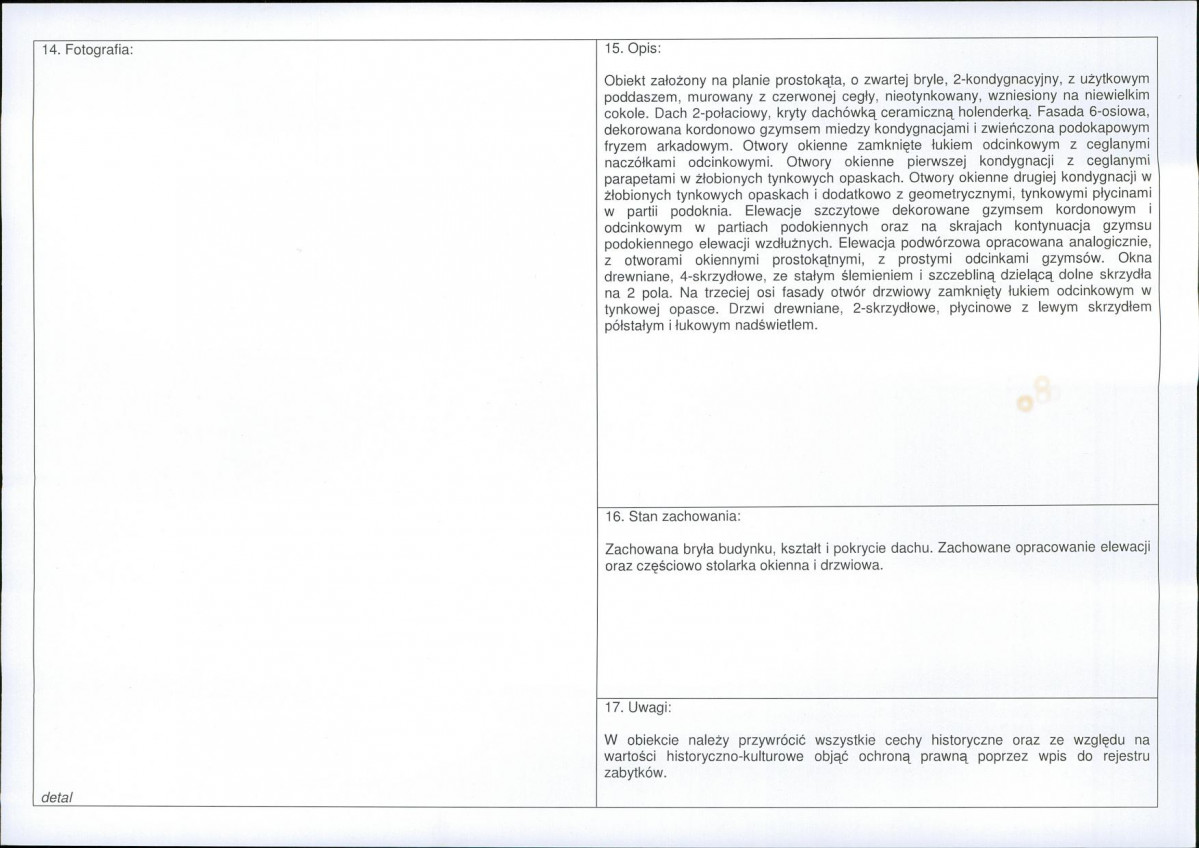 KEZN - Karta obiektu niewpisanego do rejestru, skan nr 2