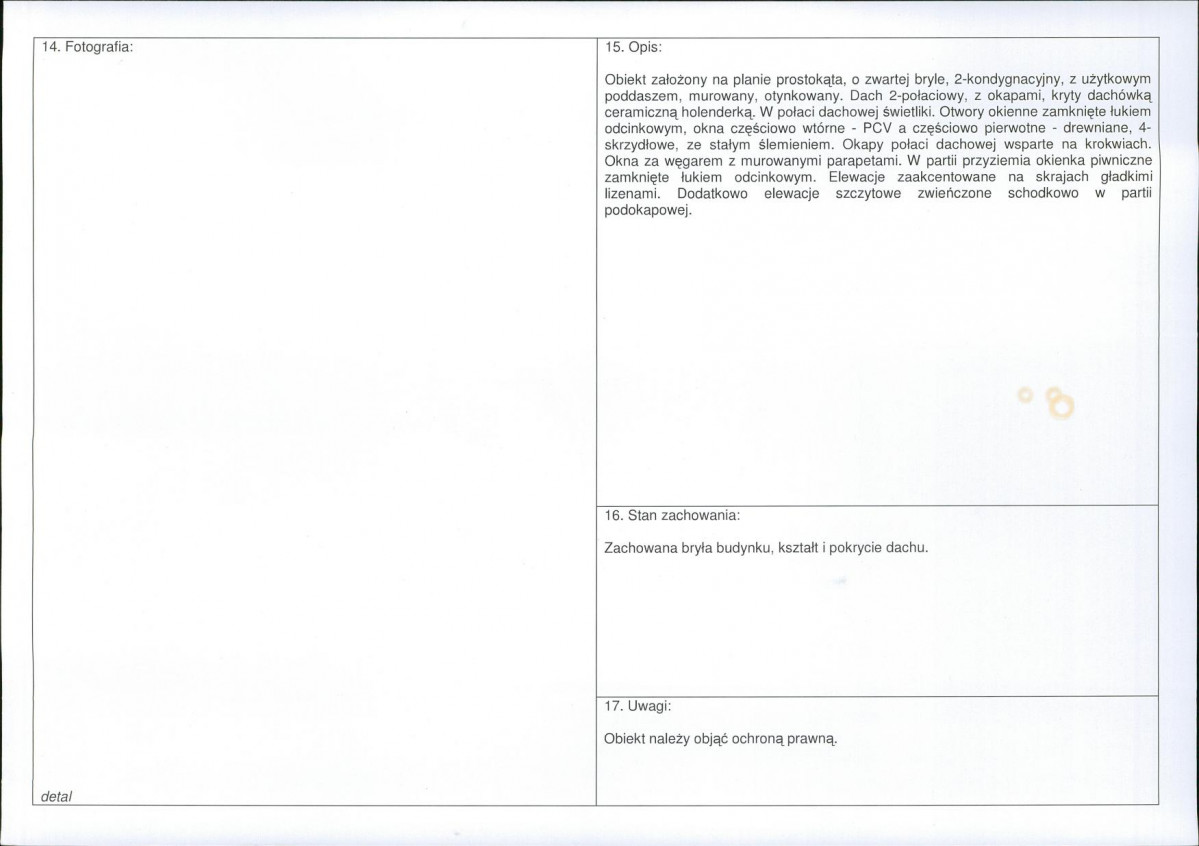 Karta obiektu niewpisanego do rejestru, skan nr 2