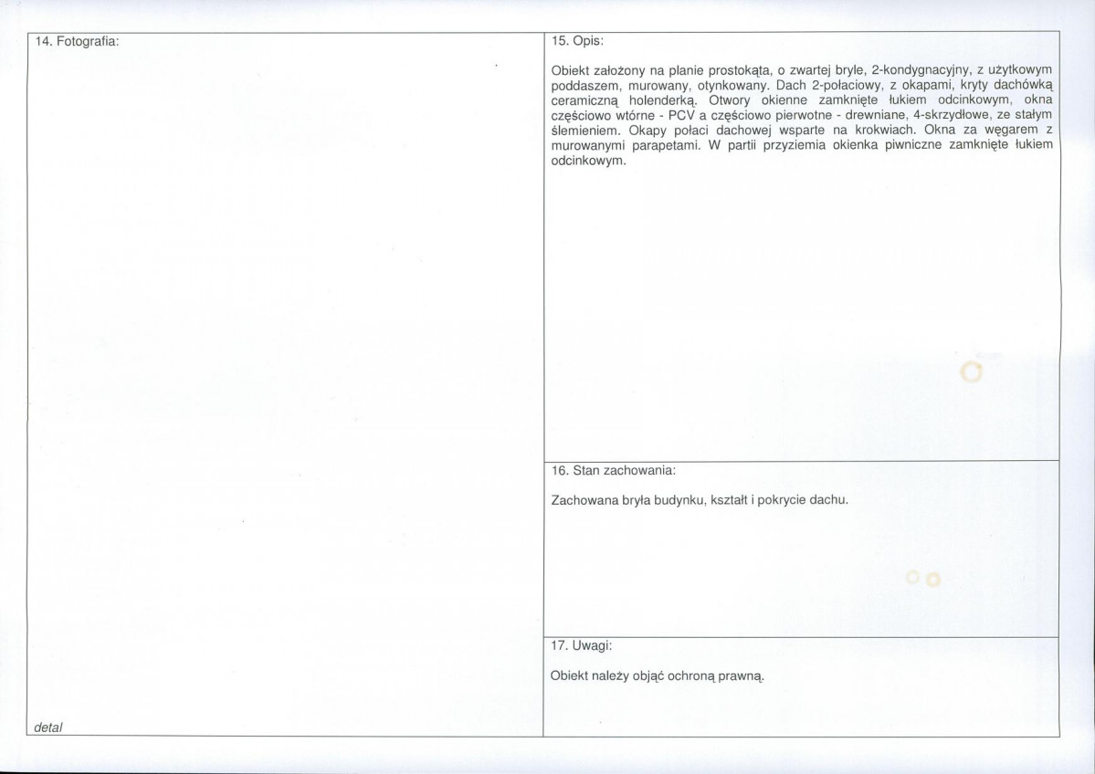 Karta obiektu niewpisanego do rejestru, skan nr 2