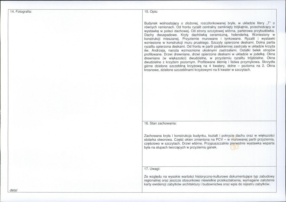 Karta obiektu niewpisanego do rejestru, skan nr 2