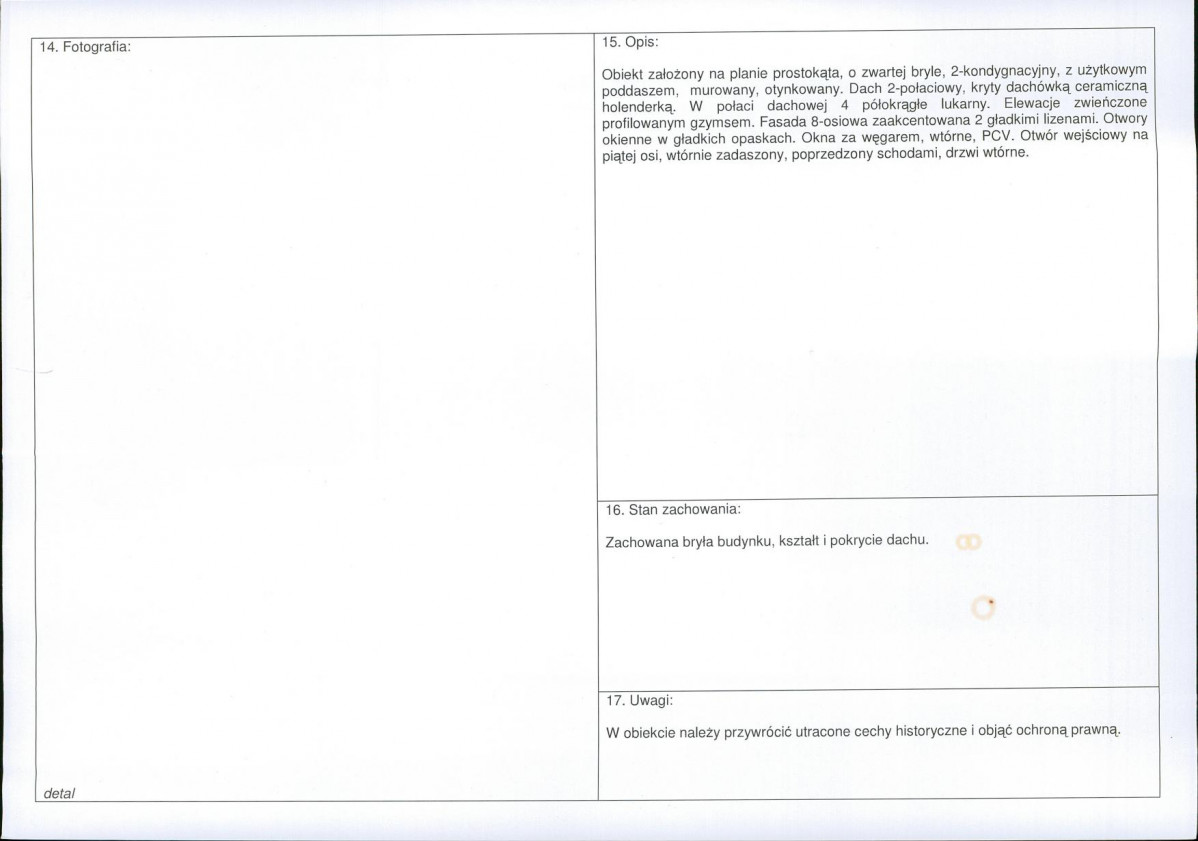 Karta obiektu niewpisanego do rejestru, skan nr 2
