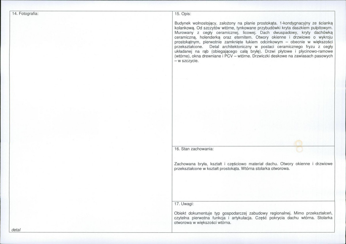 KEZN - Karta obiektu niewpisanego do rejestru, skan nr 2
