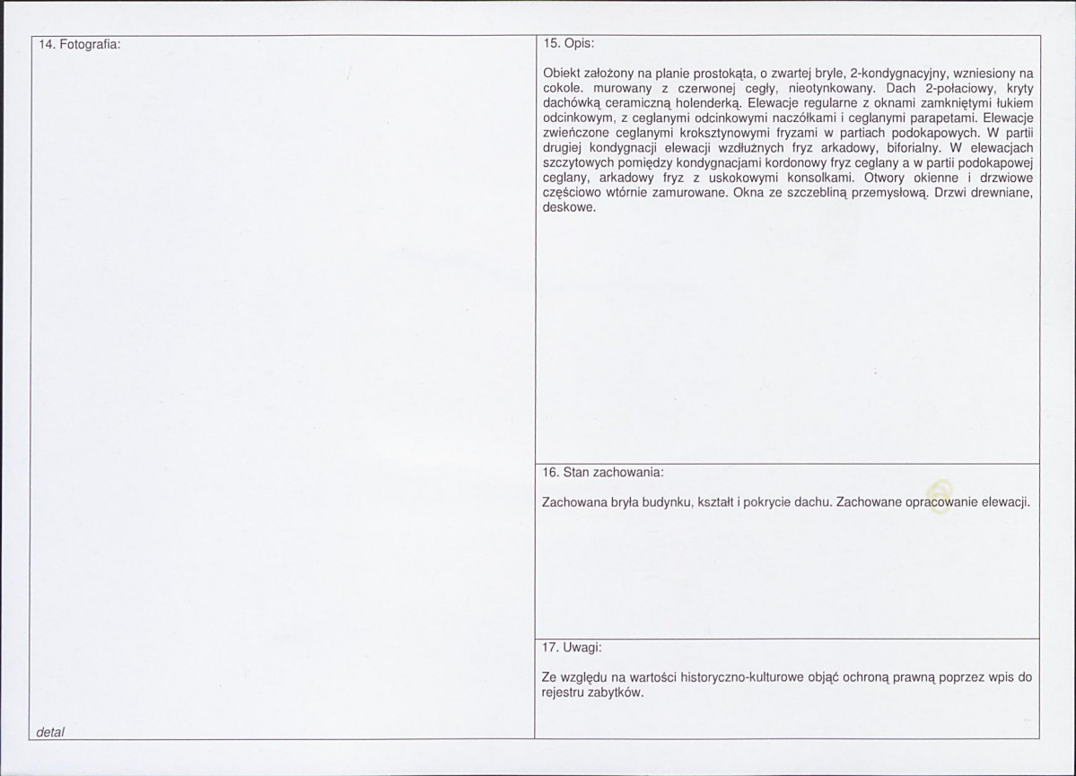 Karta obiektu niewpisanego do rejestru, skan nr 2