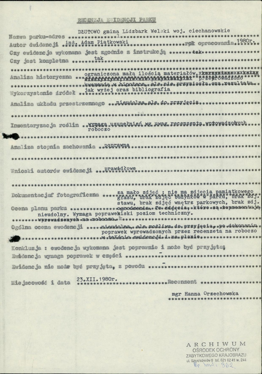 EP - Ewidencja parkowa, skan nr 2