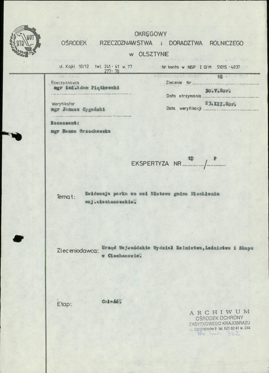 EP - Ewidencja parkowa, skan nr 4