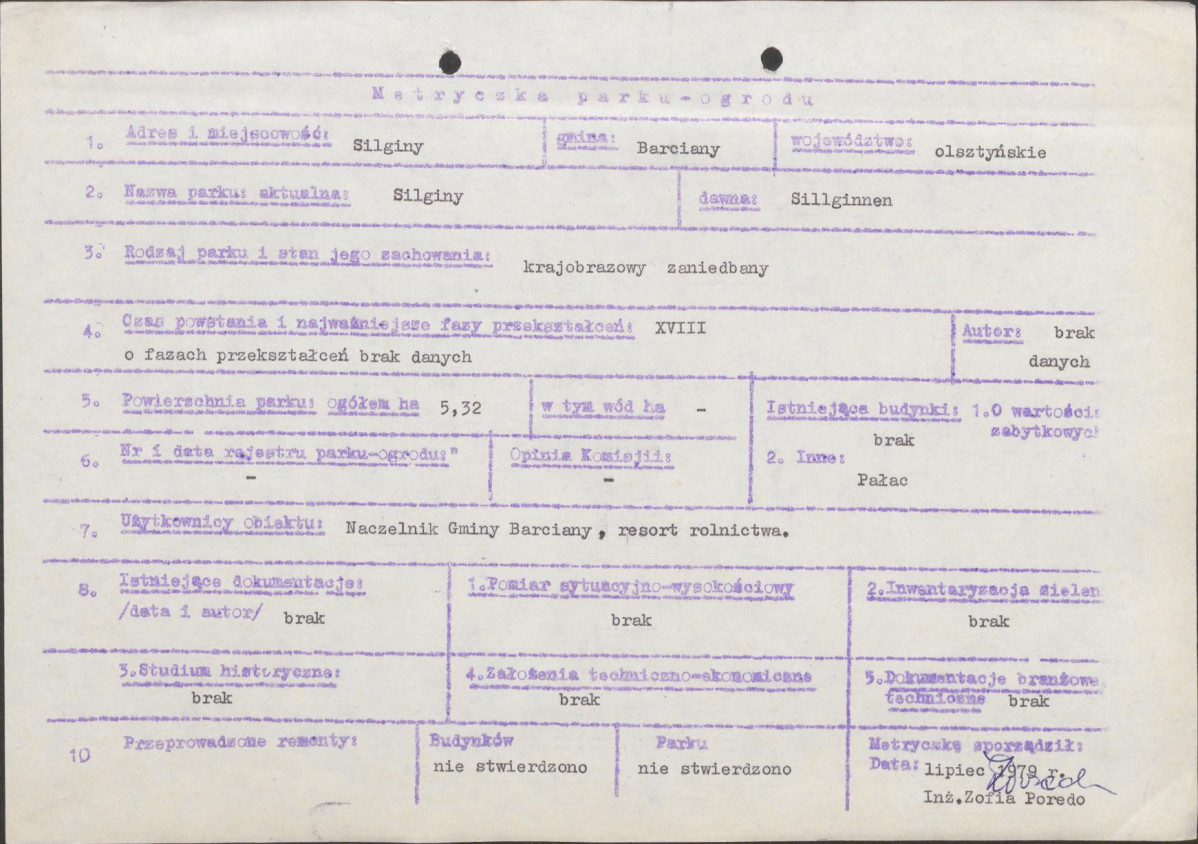 Ewidencja parkowa, skan nr 6