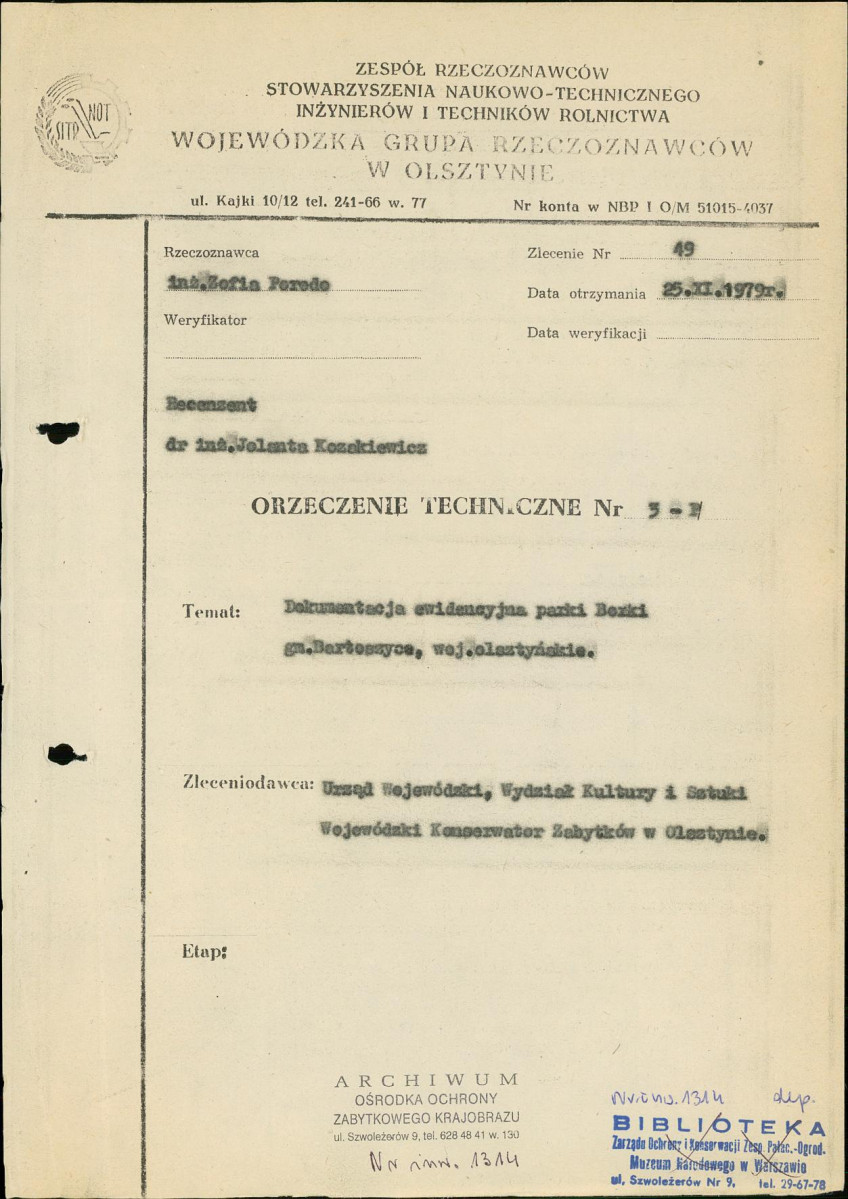 Ewidencja parkowa, skan nr 2