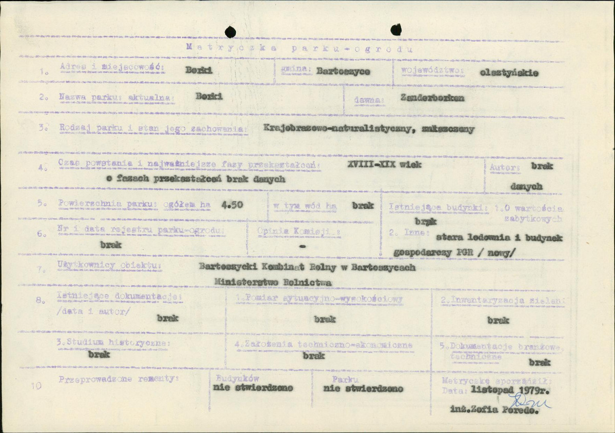 Ewidencja parkowa, skan nr 6