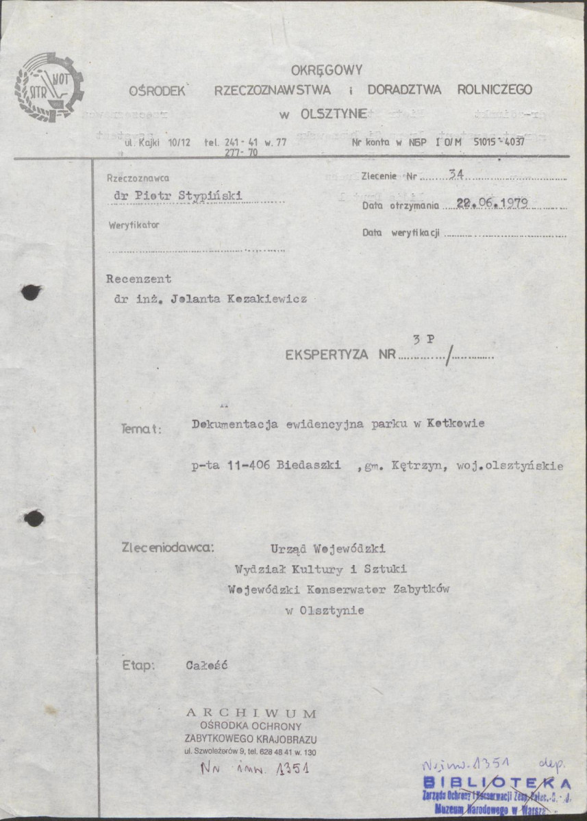 Ewidencja parkowa, skan nr 2