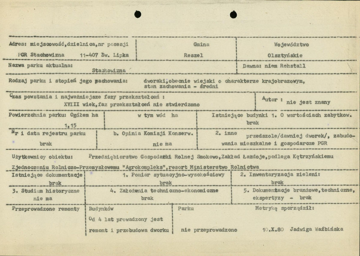 Ewidencja parkowa, skan nr 7