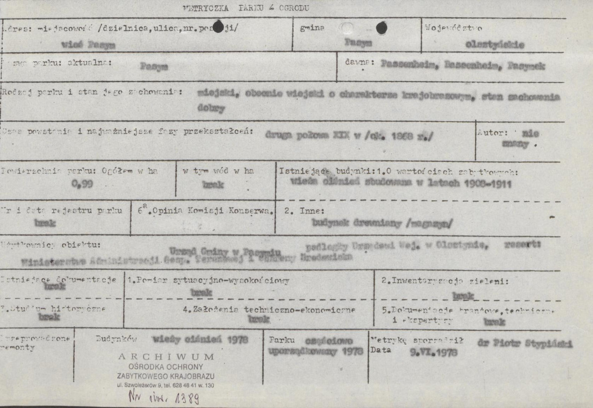 Ewidencja parkowa, skan nr 7