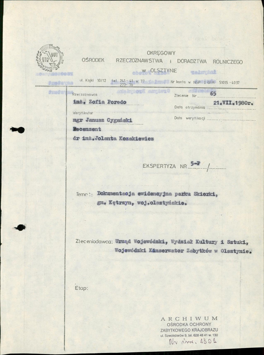 Ewidencja parkowa, skan nr 4
