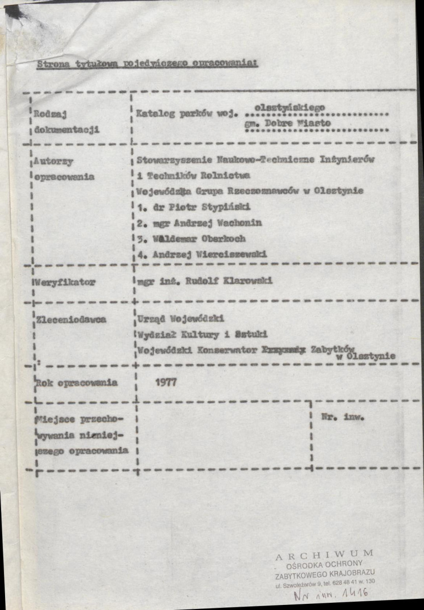Ewidencja parkowa, skan nr 6