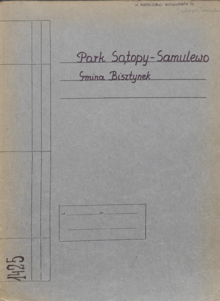 EP - Ewidencja parkowa, skan nr 1