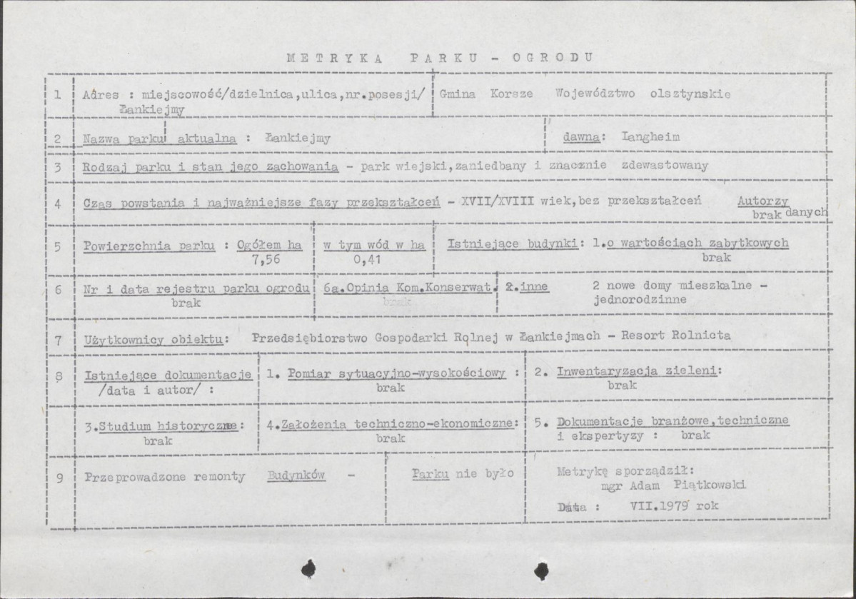 Ewidencja parkowa, skan nr 7