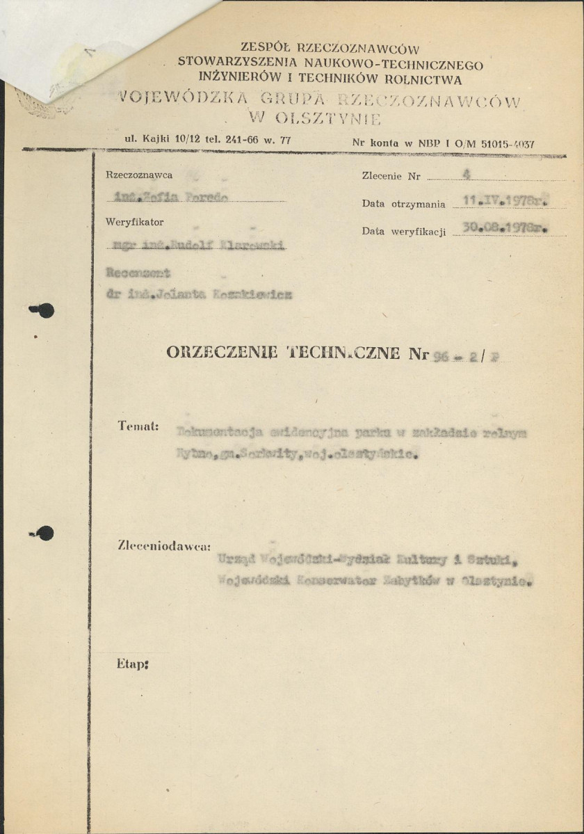 Ewidencja parkowa, skan nr 4
