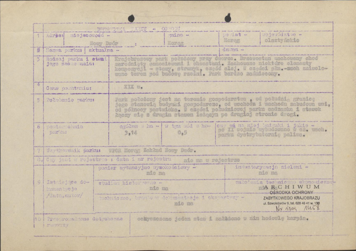 Ewidencja parkowa, skan nr 3