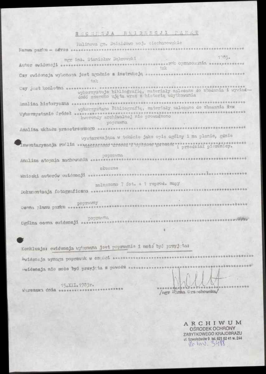 Ewidencja parkowa, skan nr 4