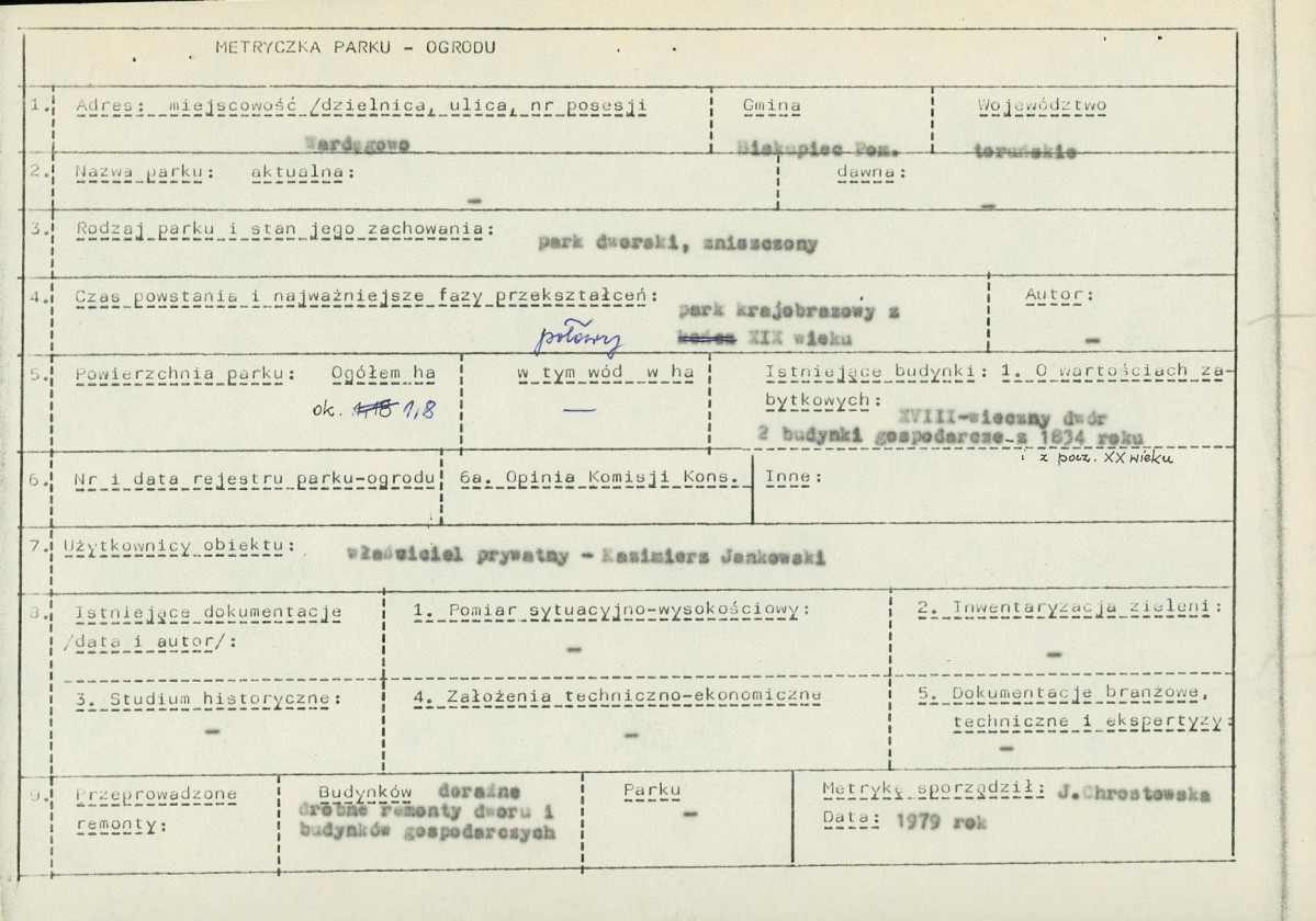Ewidencja parkowa, skan nr 6