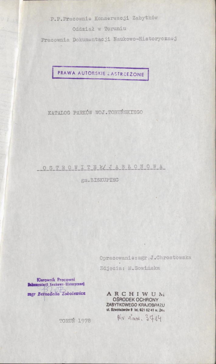Ewidencja parkowa, skan nr 4