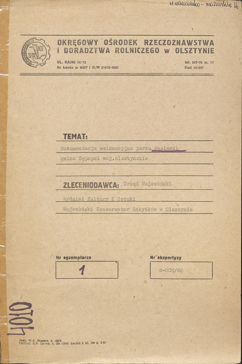 Ewidencja parkowa, skan nr 1