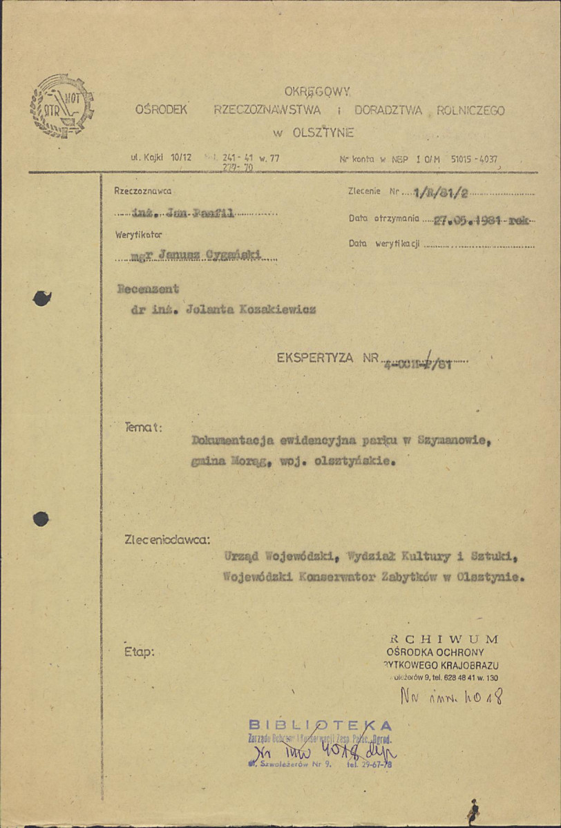 EP - Ewidencja parkowa, skan nr 3