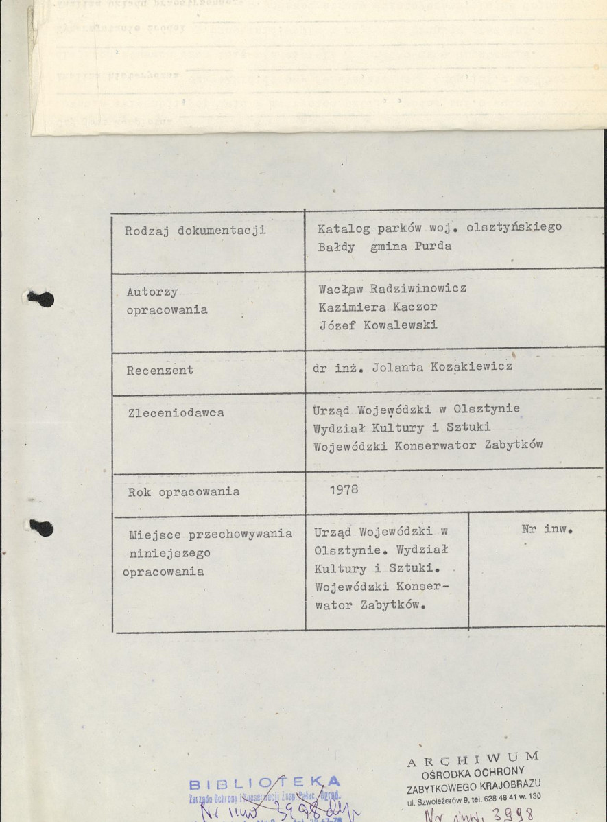 Ewidencja parkowa, skan nr 4