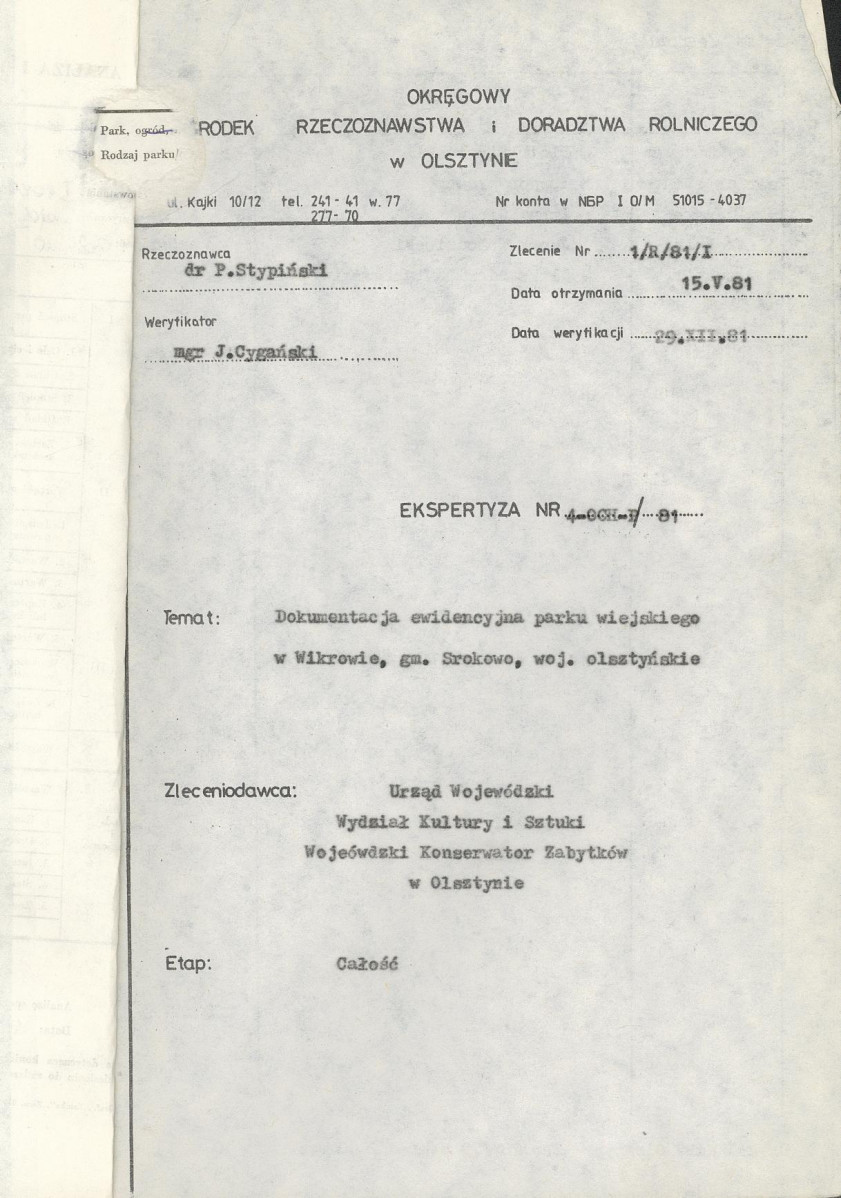 EP - Ewidencja parkowa, skan nr 4
