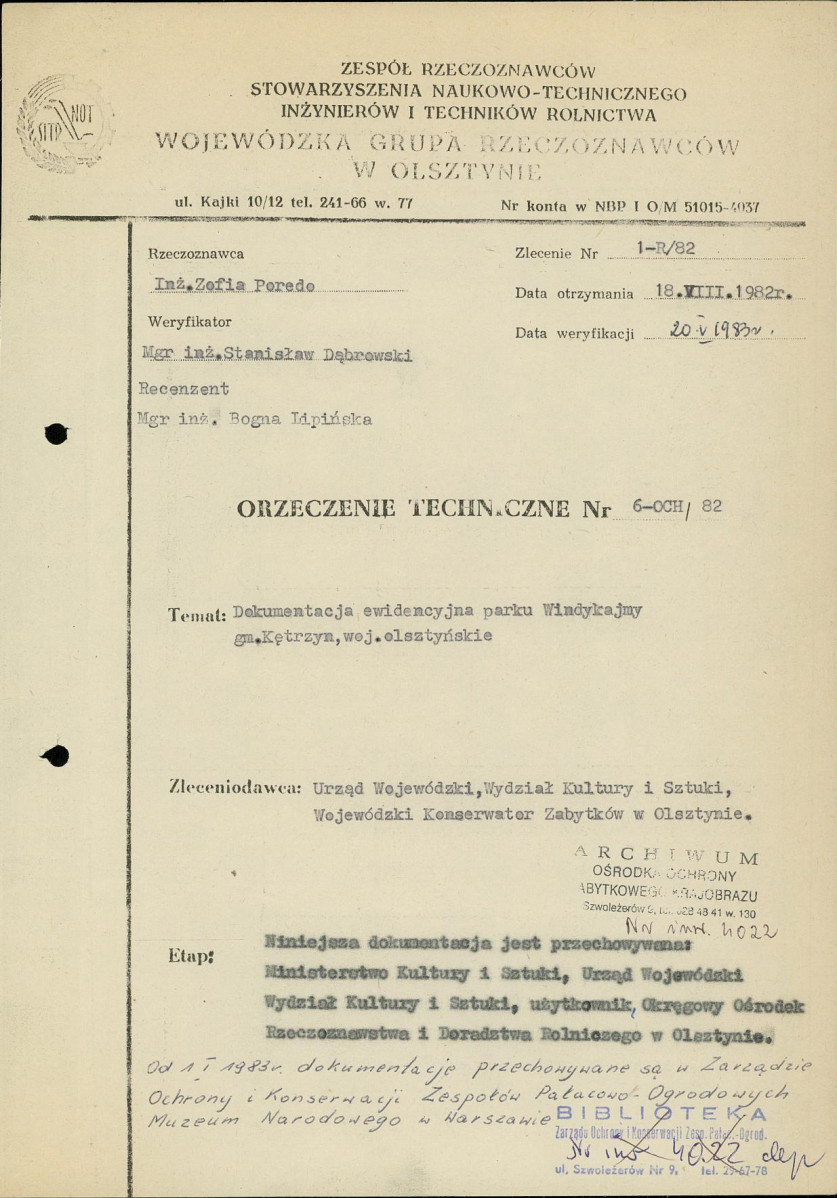 Ewidencja parkowa, skan nr 4