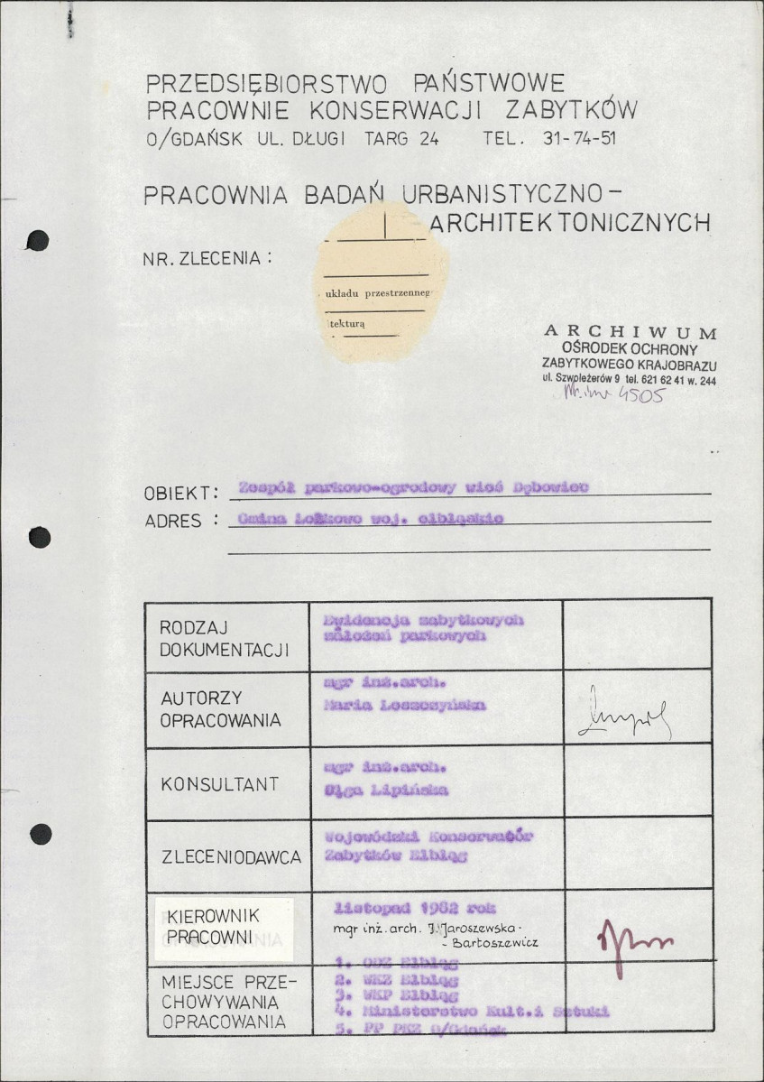 Ewidencja parkowa, skan nr 4