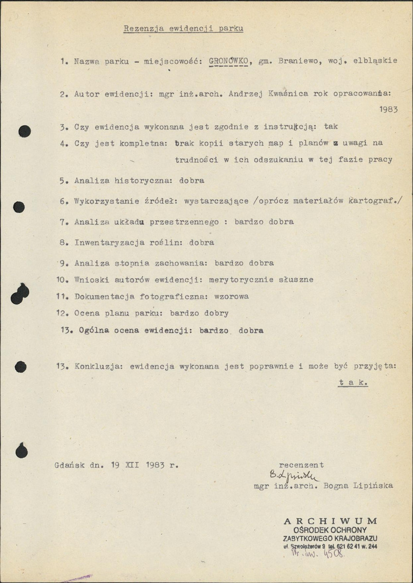 Ewidencja parkowa, skan nr 4