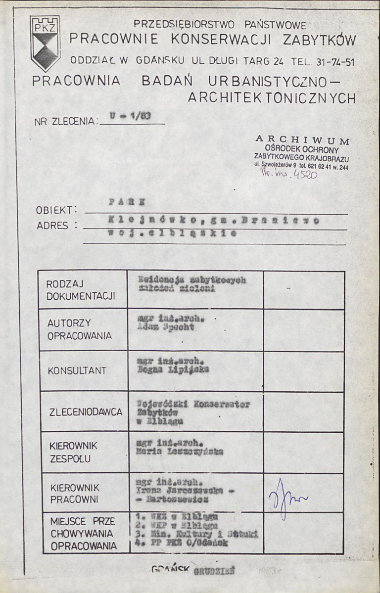 Ewidencja parkowa, skan nr 3