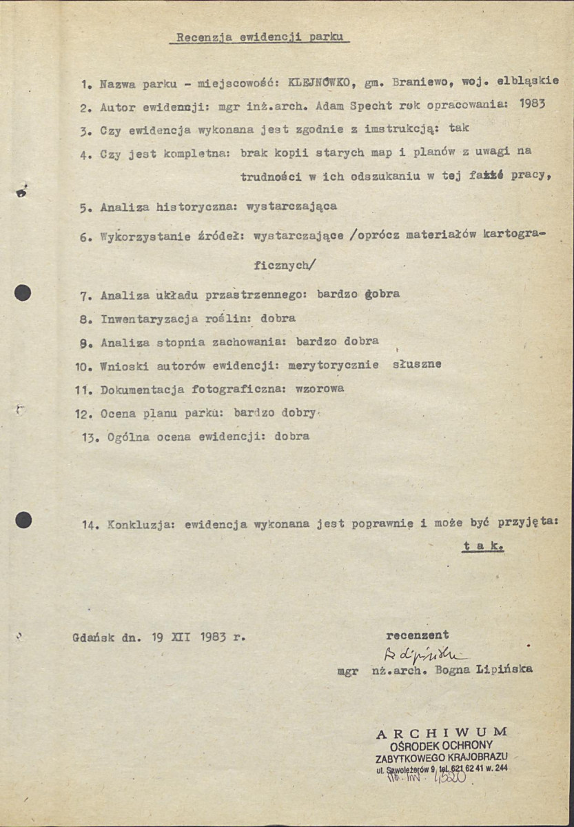 Ewidencja parkowa, skan nr 4