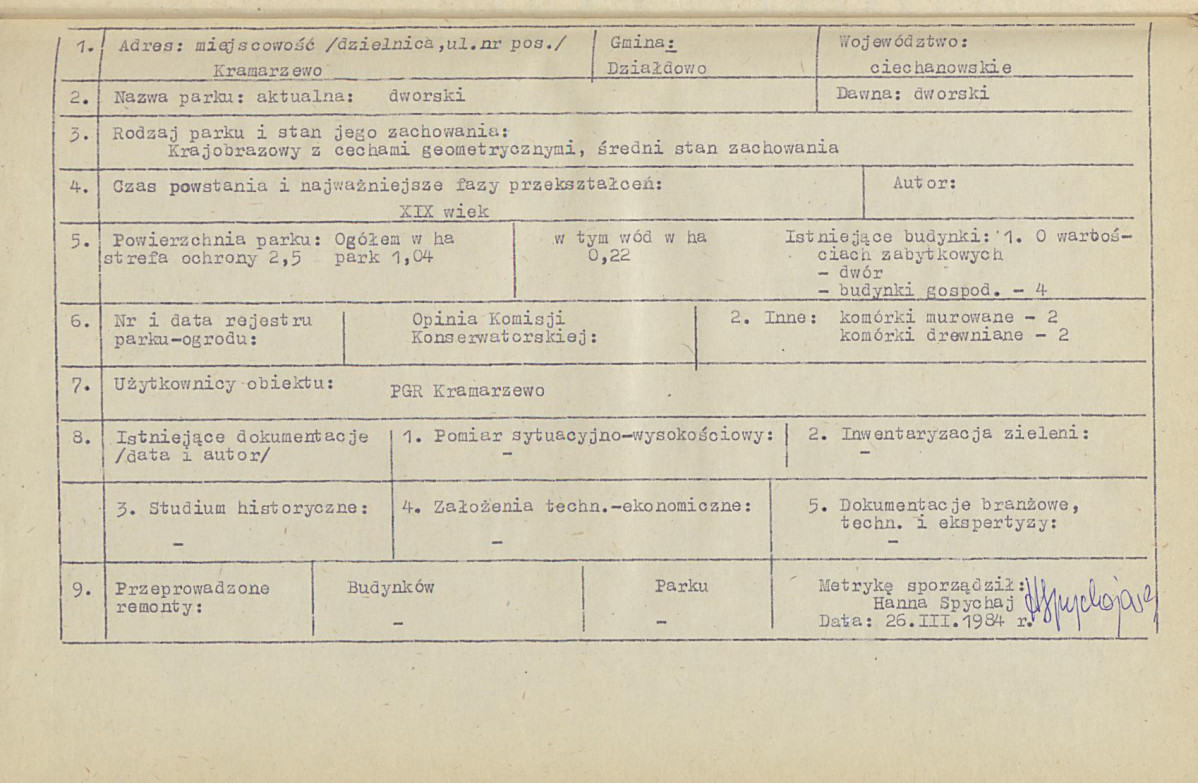 Ewidencja parkowa, skan nr 6