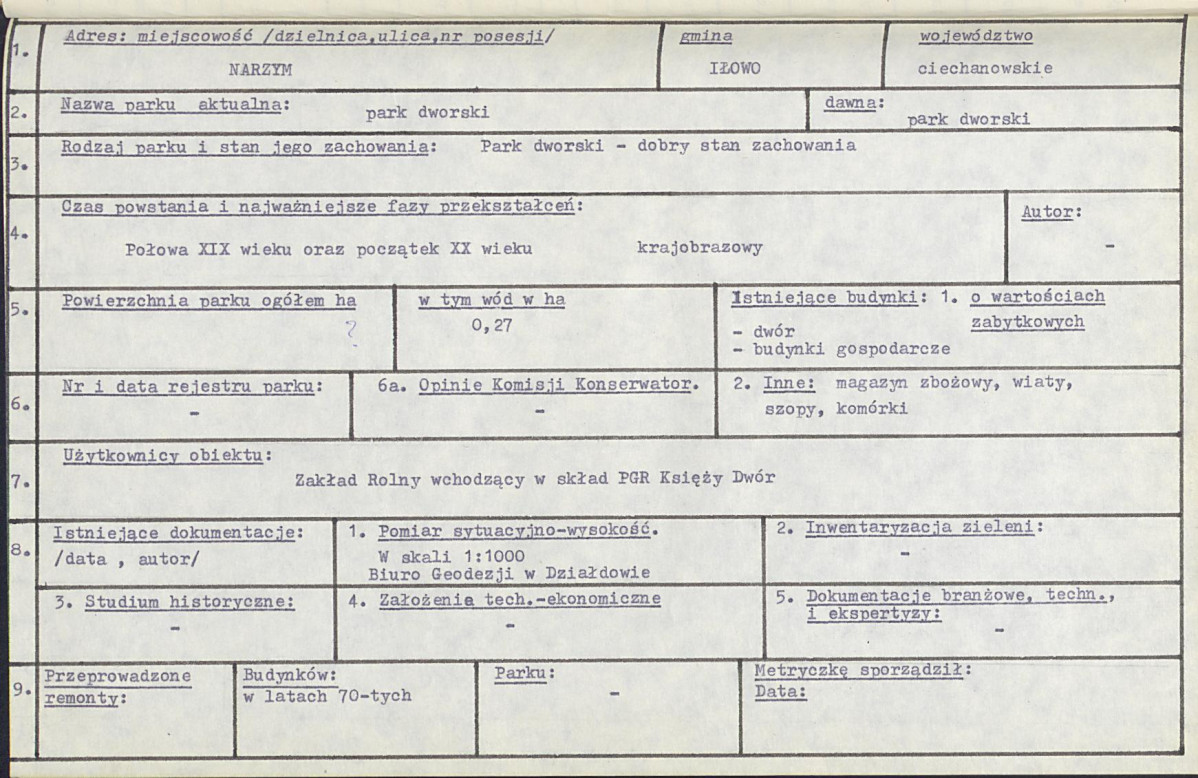 Ewidencja parkowa, skan nr 6