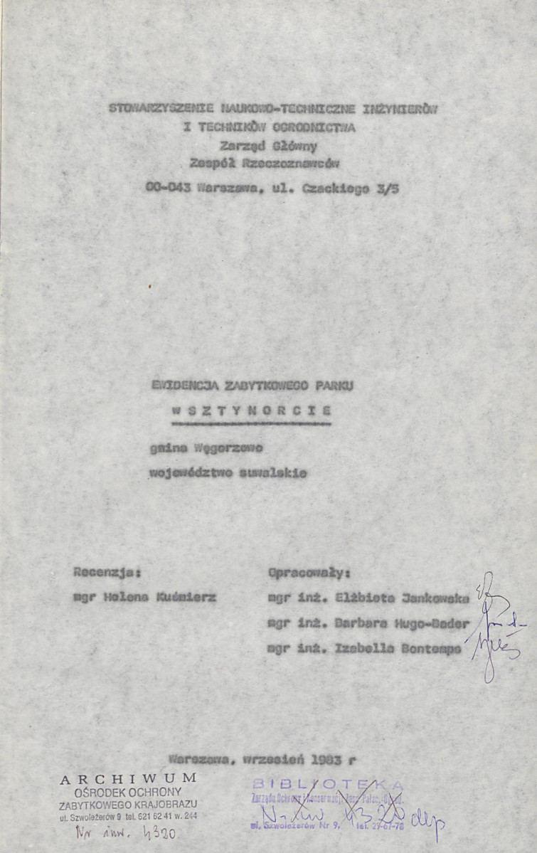 Ewidencja parkowa, skan nr 4