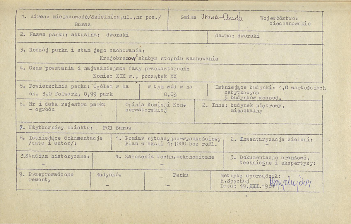 Ewidencja parkowa, skan nr 6