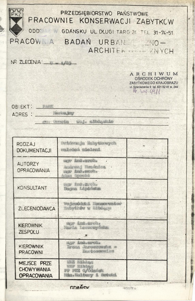Ewidencja parkowa, skan nr 4
