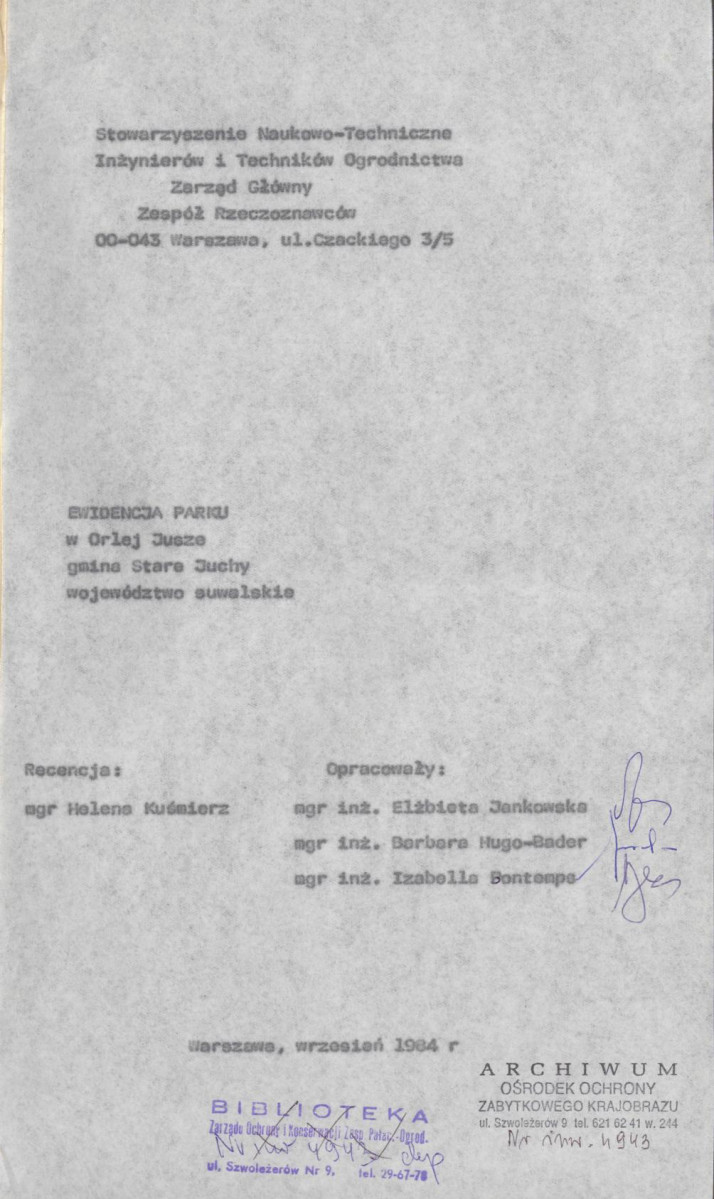 Ewidencja parkowa, skan nr 4