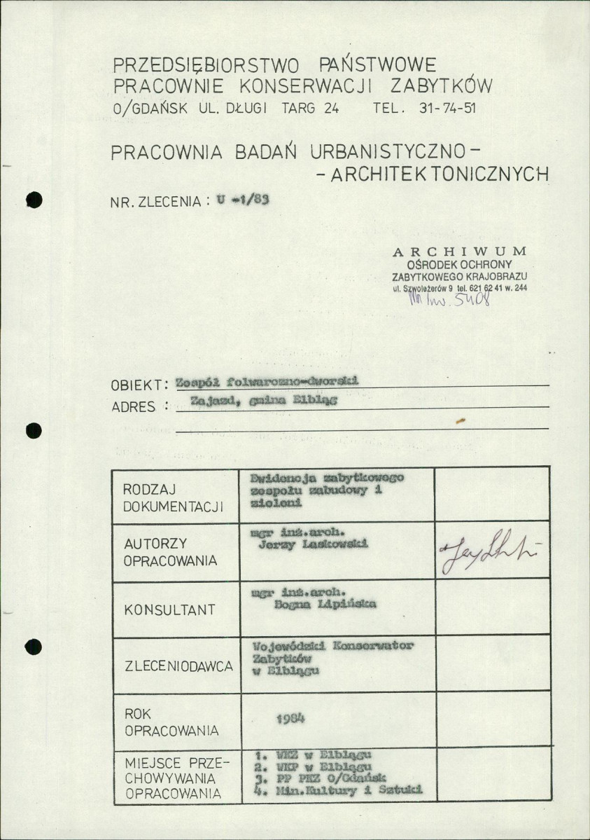 Ewidencja parkowa, skan nr 4