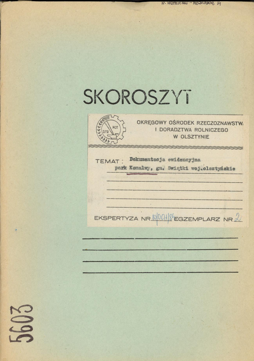 Ewidencja parkowa, skan nr 1