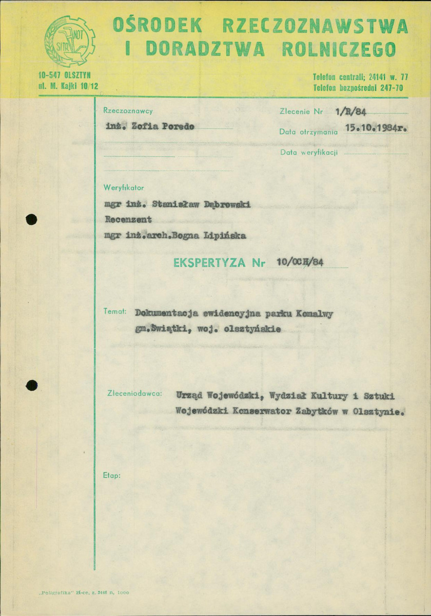 Ewidencja parkowa, skan nr 12