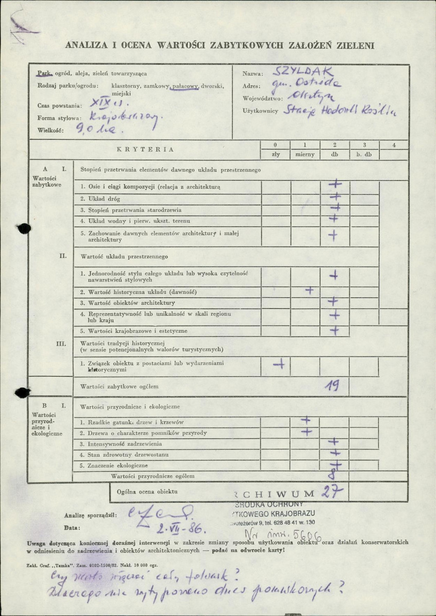 Ewidencja parkowa, skan nr 3