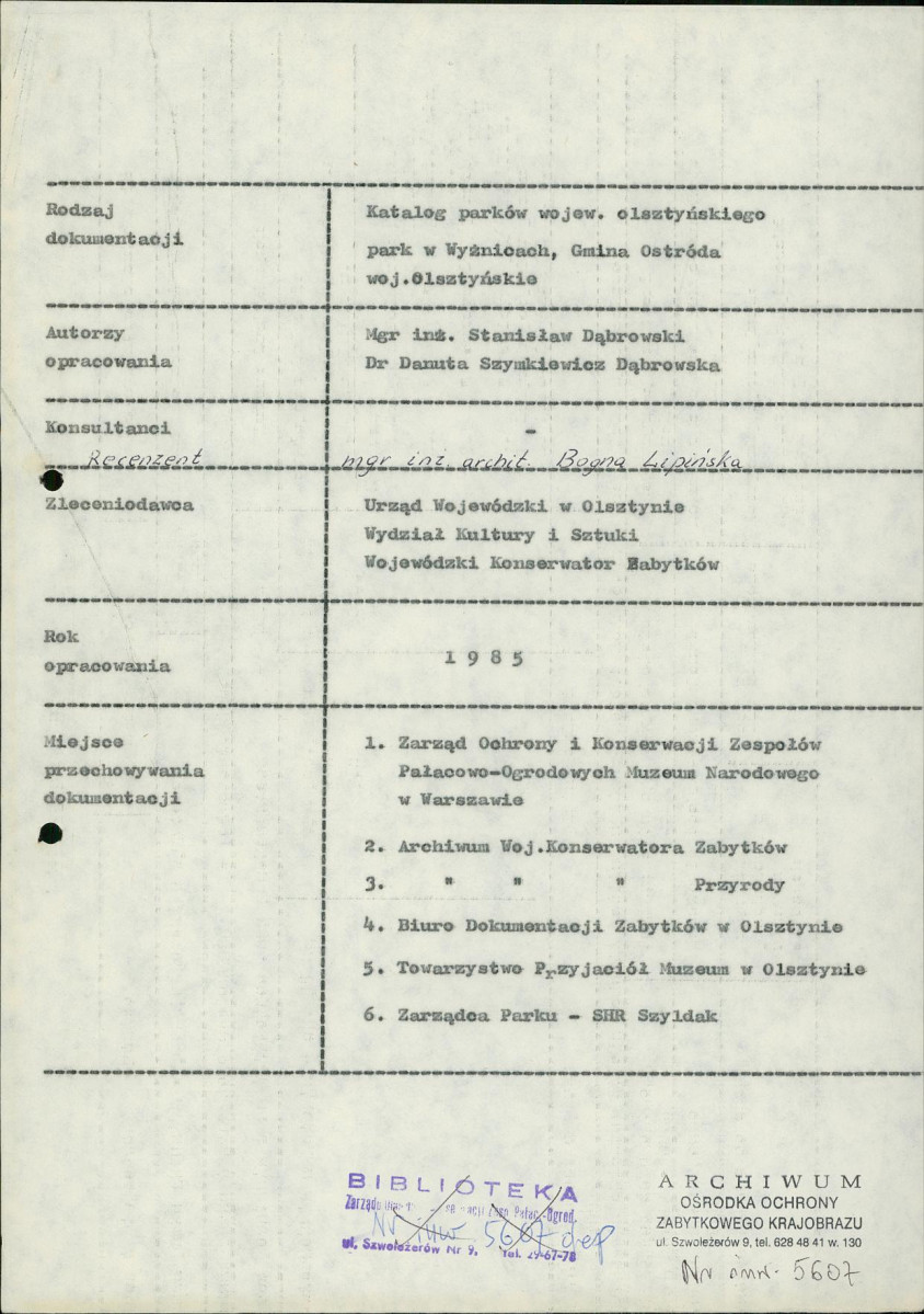 Ewidencja parkowa, skan nr 8