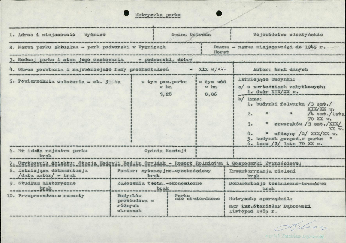 Ewidencja parkowa, skan nr 10