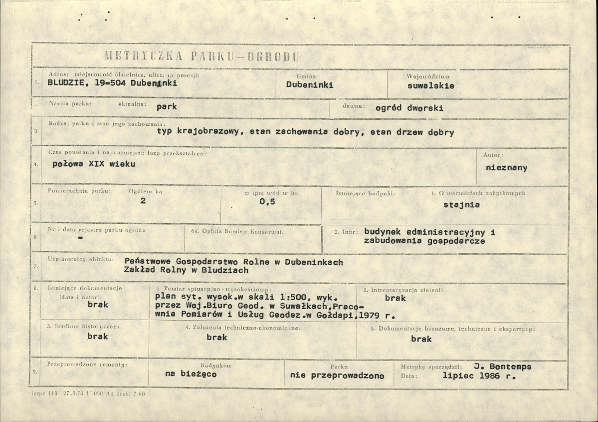 EP - Ewidencja parkowa, skan nr 7